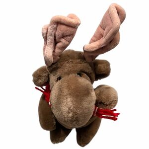 Ganz Bros Moose Plush Stuffed Animal Brown Reindeer Korea Vintage